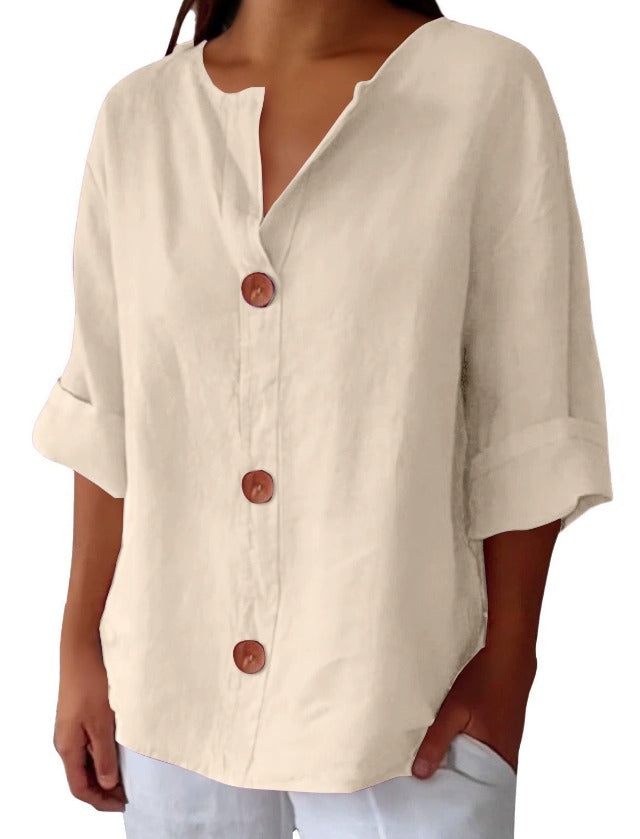 Nora | Avslappnad linneblus för tidlös elegans