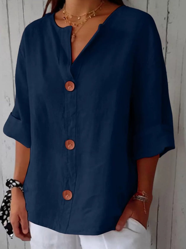 Nora | Avslappnad linneblus för tidlös elegans