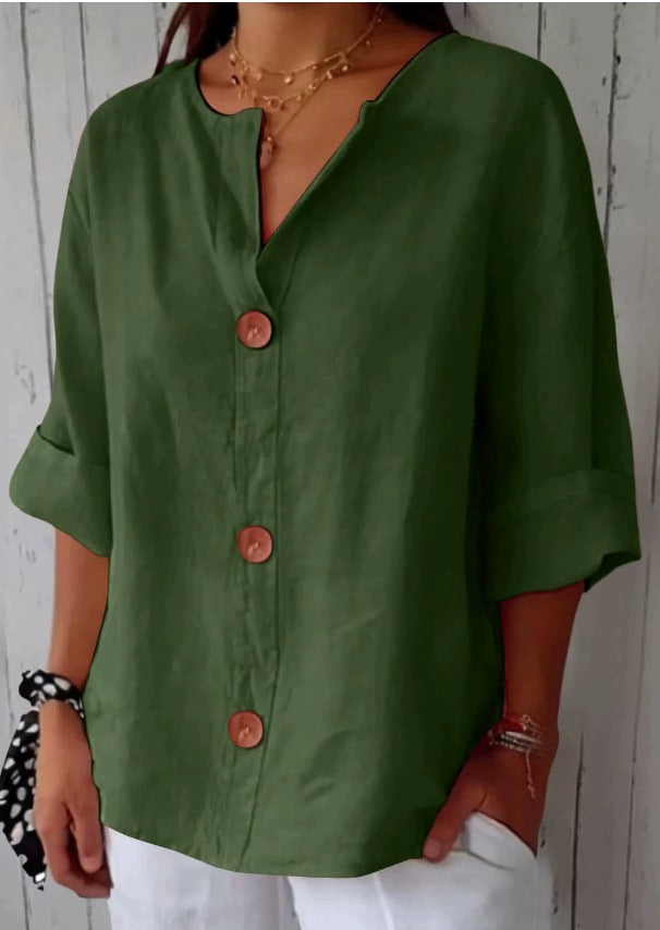 Nora | Avslappnad linneblus för tidlös elegans