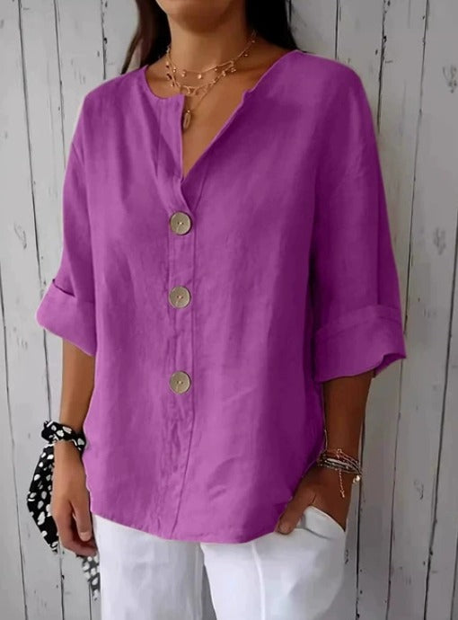 Nora | Avslappnad linneblus för tidlös elegans