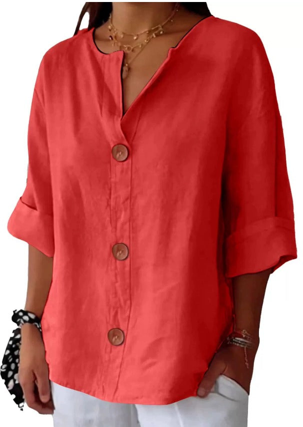 Nora | Avslappnad linneblus för tidlös elegans