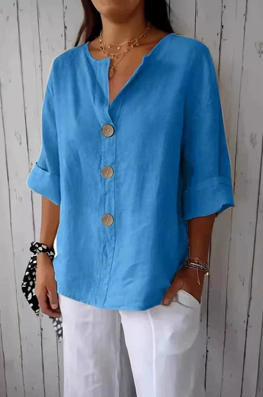 Nora | Avslappnad linneblus för tidlös elegans