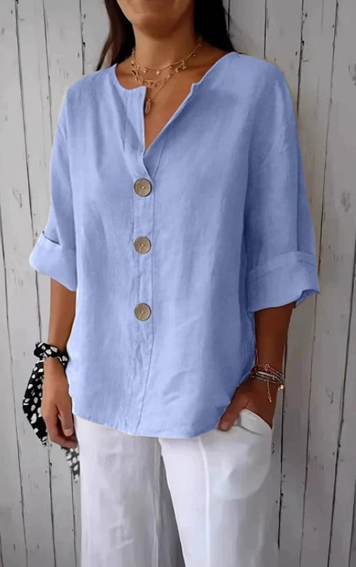 Nora | Avslappnad linneblus för tidlös elegans