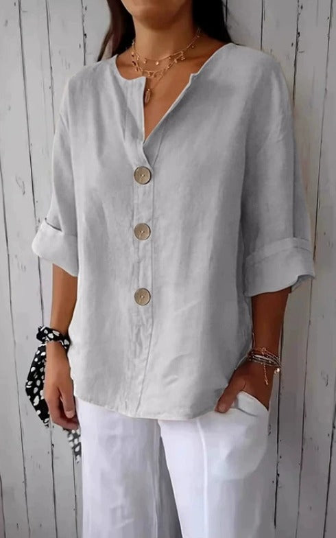 Nora | Avslappnad linneblus för tidlös elegans