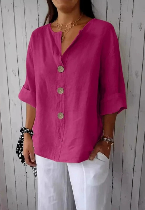 Nora | Avslappnad linneblus för tidlös elegans