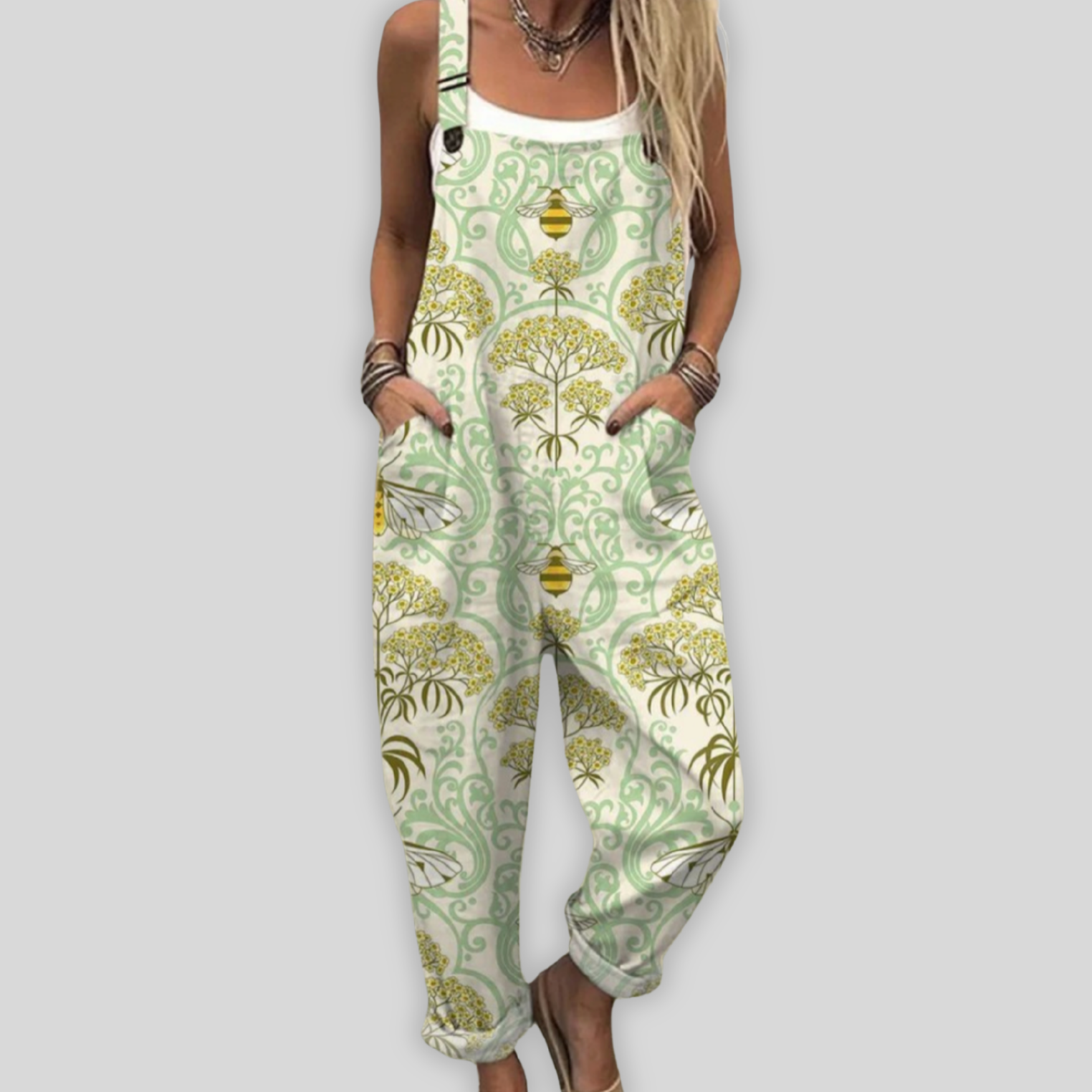 Zazalou™ - Chic jumpsuit – blommönster