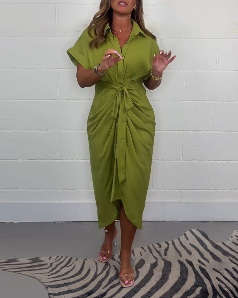 Amanda™ | Elegant veckad klänning