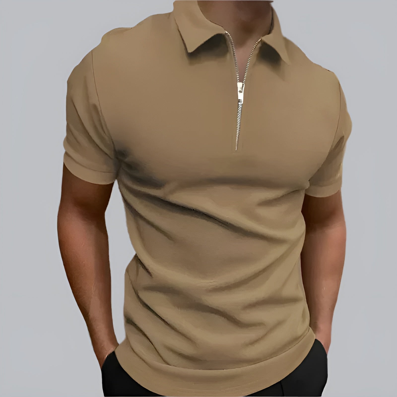 Jonathan™ | Klassisk pikétröja med dragkedja