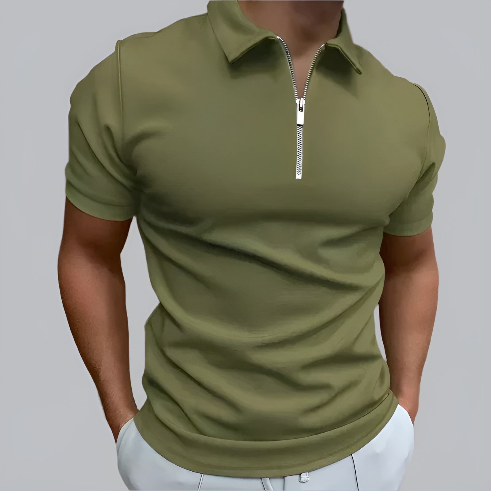 Jonathan™ | Klassisk pikétröja med dragkedja