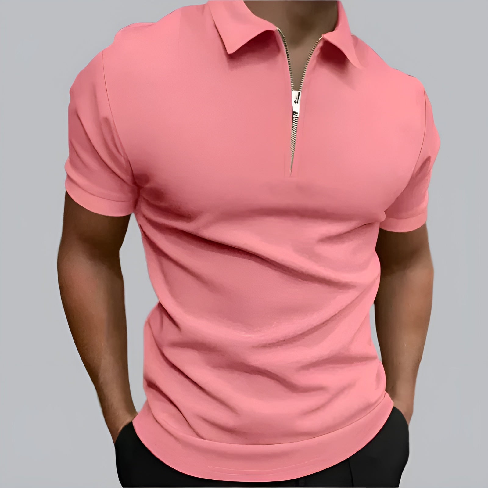 Jonathan™ | Klassisk pikétröja med dragkedja