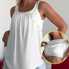 Tank Top Axelbandslös Plisserad Enfärgad